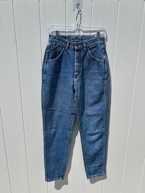 Vintage Lee Mom Jeans High Rise Tapered Leg Womens Size 9 Medium Wash 90s Denim
